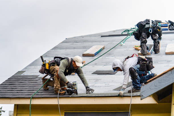 Professional Roof Installation technician working in Bolton, MA